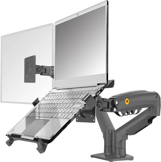 Laptop Tray Mounted On a Monitor Arm with North Bayou F160 Single Arm product photo