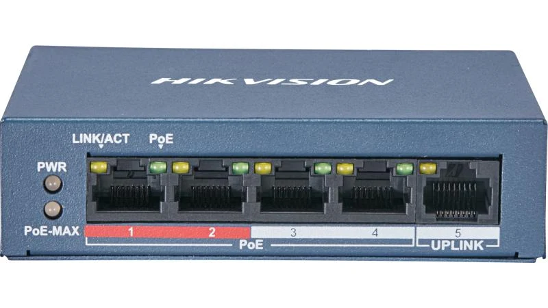 HikVision 4 port DS-3E0105P-E/M(B) PoE Switch product photo