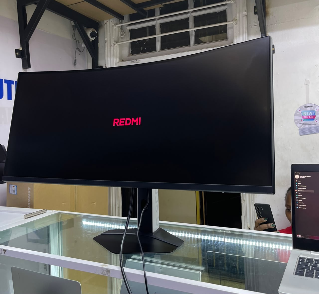 BRAND NEW Xiaomi REDMI Curved Gaming Monitor G34WQi 2026 34” , 3440x1440 , 180Hz Refresh Rate , 1ms Response time, Dual HDMI & Display Ports, 1500R curvature, VESA Mountable. product photo