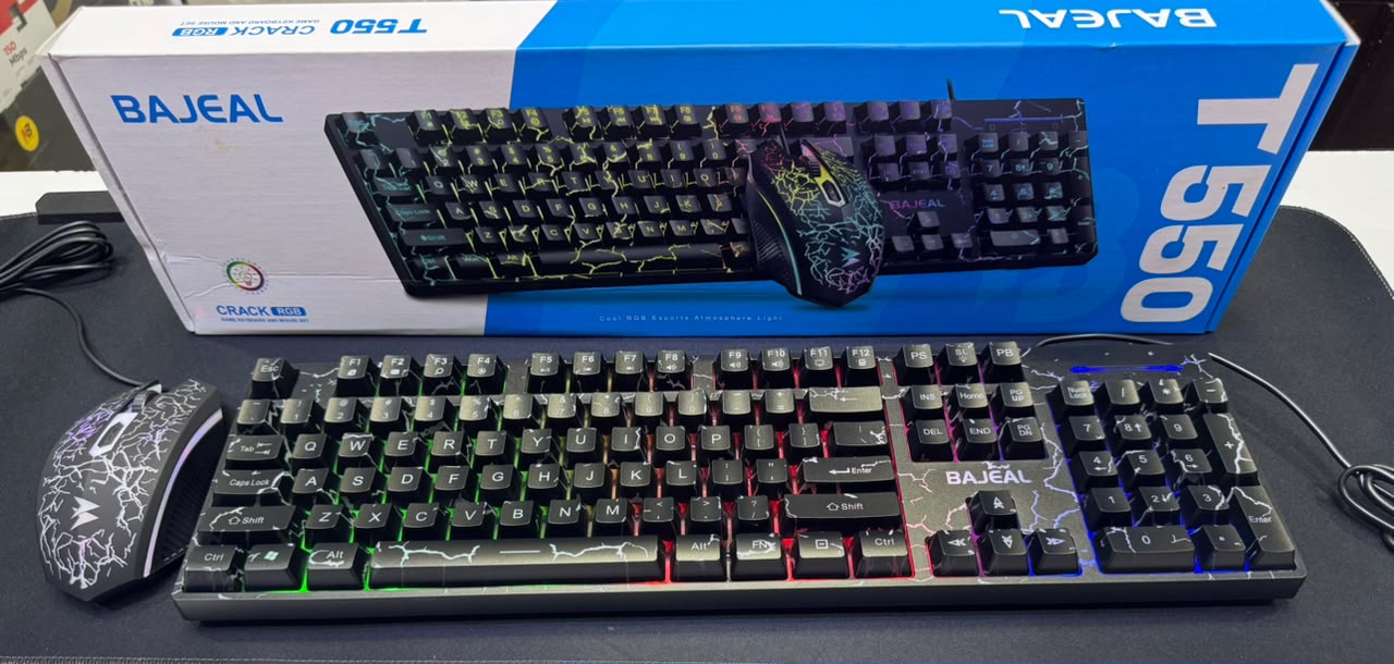 BAJEAL T550 WIRED  RGB KEYBOARD & MOUSE COMBO - product photo
