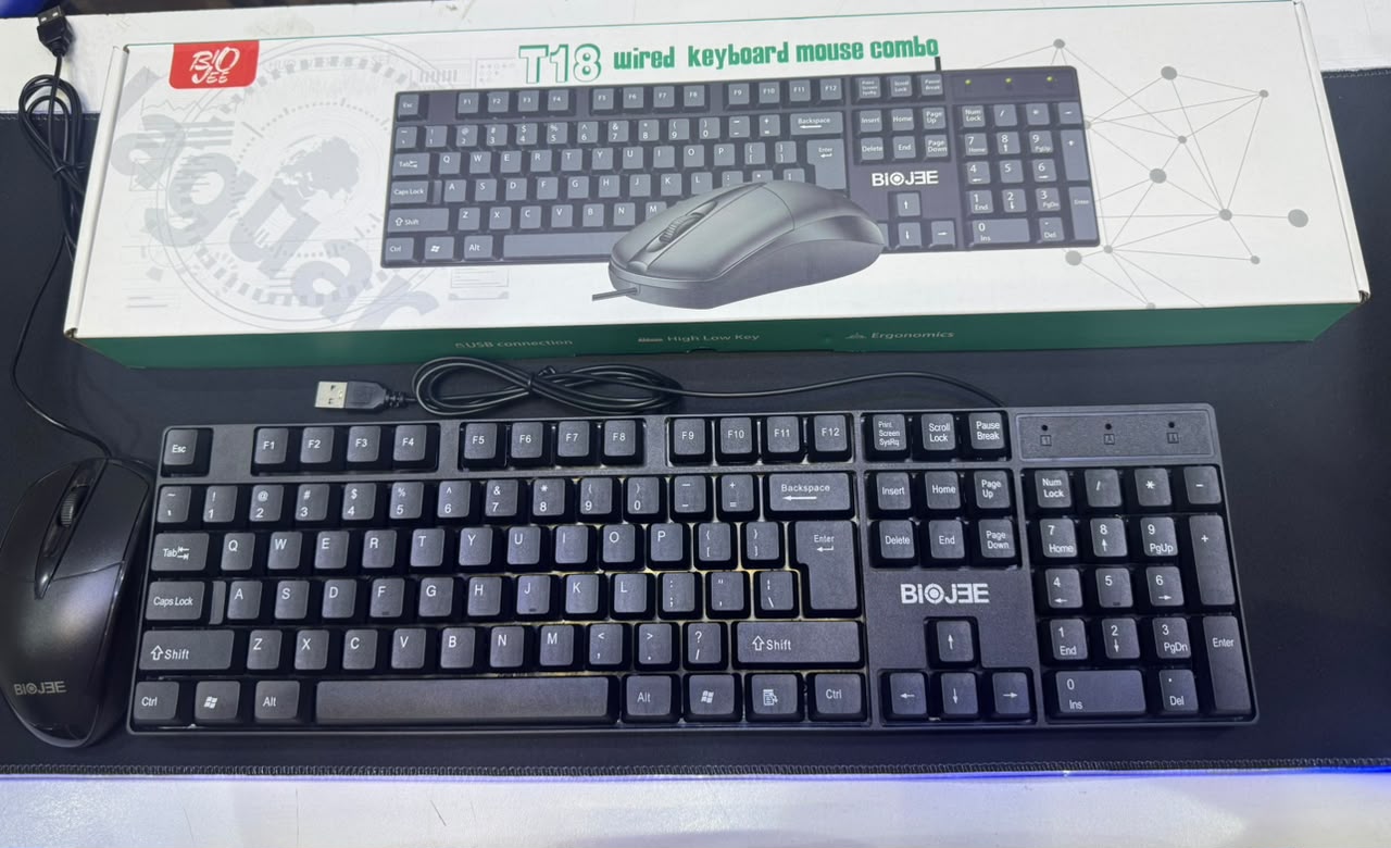 T18 WIRED  KEYBOARD & MOUSE COMBO product photo