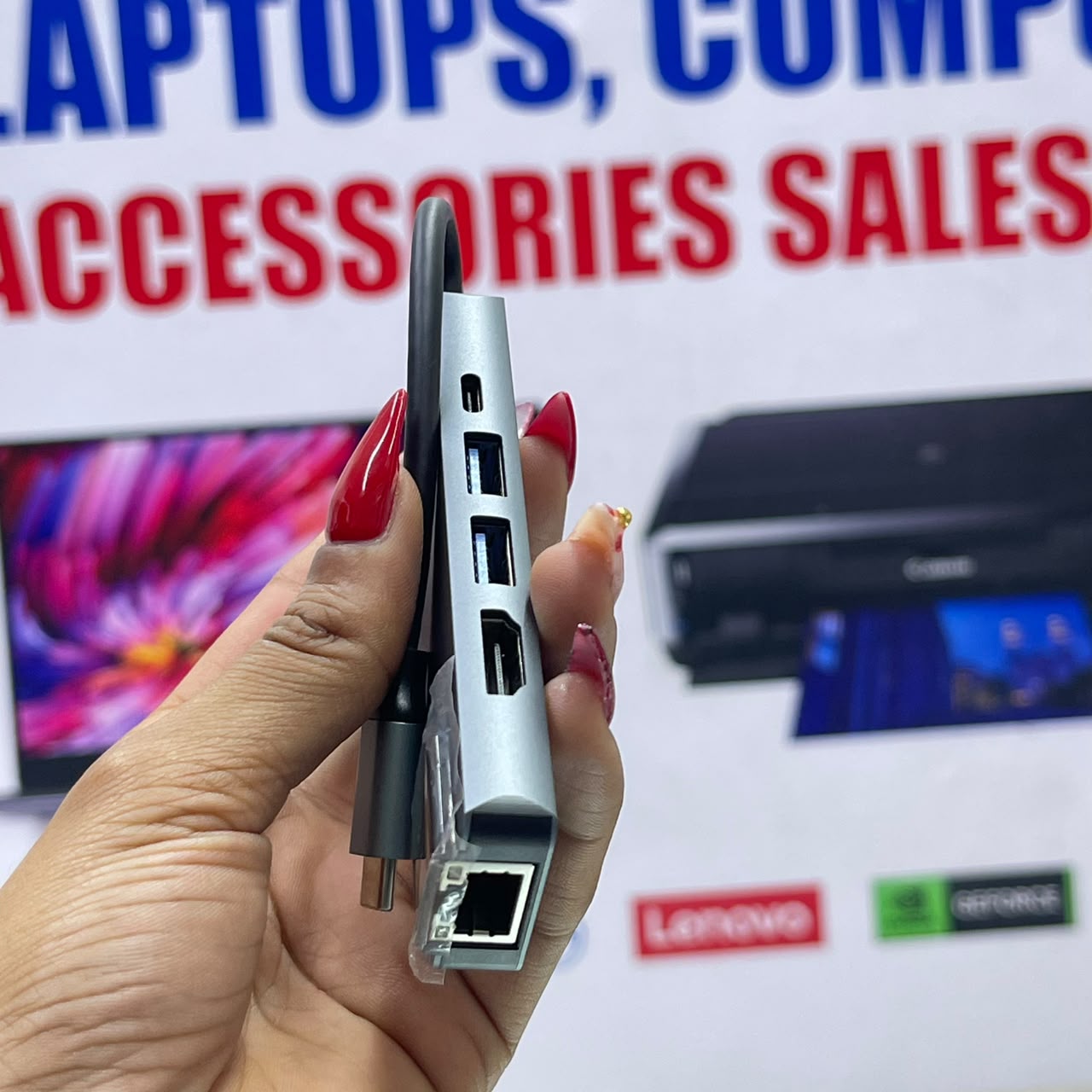USB-C HUBS & DOCKS ━━━━━━━━━━━━━━━━━━━━━━  5-in-1 USB-C Hub – KSh 2,000  8-in-1 USB-C Hub – KSh 2,500  11-in-1 USB-C Hub – KSh 3,500 product photo